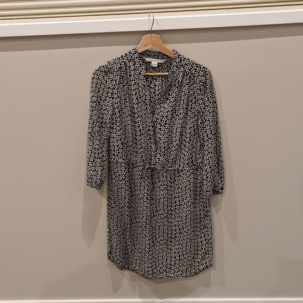 DVF silk drawstring shirt dress